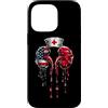 Paint Dripping Patriotic 4th of July US Custodia per iPhone 14 Pro Max Dialisi Infermiera Tecnico Tech Bandiera Americana USA Drip Amante