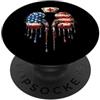 Paint Dripping Patriotic 4th of July US Dialisi Infermiera Tecnico Tech Bandiera Americana USA Drip Amante PopSockets PopGrip Adesivo