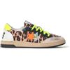 2STAR SNEAKER WEEK STAR IN RASO LEOPARDATO CON DETTAGLI FLUO ED EFFETTO USED