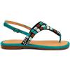 BALI BALI sandalo donna ikat con perline e vero cuoio AZZURRO