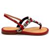 BALI BALI sandalo donna ikat con perline e vero cuoio ROSSO