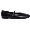 FRANCESCO BRUNELLI Ballerine Donna Francesco Brunelli in Pelle Nera con Cinturino - Mary Jane Eleganti Made in Italy