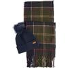 BARBOUR DOVER BEANIE AND HAILIES SCARF CLASSIC GIFT SET