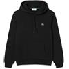 LACOSTE FELPA CON CAPPUCCIO GARZATA COCCO NERA