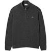 LACOSTE PULLOVER GRIGIO MID ZIP