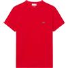 LACOSTE TH6709 JBK T SHIRT PIMA COTTON ROSSO