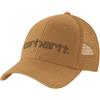 CARHARTT Cappello in tela con rete e logo CARHARTT BROWN