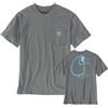 CARHARTT Irvine Relaxed 3D Logo T-Shirt WEATHERED ASH