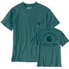 CARHARTT Irvine Relaxed Logo T-Shirt TRANSFORMATIVE TEAL
