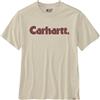 CARHARTT Maglietta leggera con grafica logo relaxed oat milk