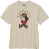 CARHARTT T-shirt leggera relaxed fit con grafica Active Jac OAT MILK