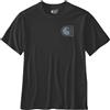 CARHARTT T-shirt leggera relaxed fit con grafica C BLACK