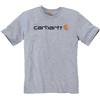 CARHARTT T-SHIRT RELAXED FIT HEAVYWEIGHT SHORT SLEEVE LOGO GRAFIC HEATHER GREY