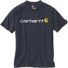 CARHARTT T-SHIRT RELAXED FIT HEAVYWEIGHT SHORT SLEEVE LOGO GRAFIC NAVY