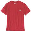CARHARTT T-SHIRT RELAXED FIT HEAVYWEIGHT SHORT SLEEVE POCKET RED HEATHER