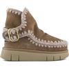MOU BOUNCE BOOT BUCKLE STRAP PINK BROWN