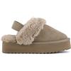 COLORS OF CALIFORNIA PLATFORM SLIPPER TAUPE