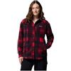 COLUMBIA GIACCA CAMICIA IN PILE BENTON SPRINGS NERA E ROSSA