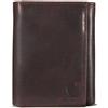 CARHARTT Portafoglio in pelle Carhartt - DARK BROWN TRIFOLD