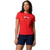COLUMBIA T-SHIRT RUBY SPRINGS GRAPHIC FITTED ROSSO