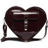 DR MARTENS Borsa ZAINO in pelle a forma di cuore BORDEAUX