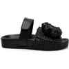 SHADDY CIABATTONA CON FIORE RAFIA BLACK