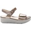 STONEFLY SANDALO CON ZEPPA E FASCIA IN VELCRO AQUA III LAMINATED METAL FIZZ