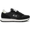 SUN 68 SNEAKER ALLY GOLD SILVER IN NYLON E SUEDE NERO