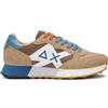 SUN 68 SNEAKER JAKI 2.0 BICOLOR IN NYLON E SUEDE BEIGE VOLPE