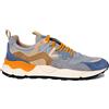 FLOWER MOUNTAIN YAMANO 3 MAN Sneakers in suede nylon navy grey taupe