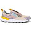 FLOWER MOUNTAIN YAMANO 3 WMN Sneakers in suede nylon animalier lilac-salmon-pink