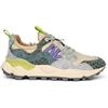 FLOWER MOUNTAIN YAMANO 3 WMN Sneakers in suede nylon animalier taupe-green bottle