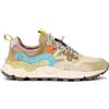 FLOWER MOUNTAIN YAMANO 3 WMN Sneakers in suede nylon cream milk light blue