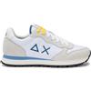 SUN 68 SNEAKER TOM SOLID IN NYLON E SUEDE BIANCA