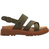 TIMBERLAND CLAIREMONT WAY BACKSTRAP SANDAL DARK GREEN NUBUCK