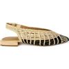 GIOSEPPO BALLERINE PELLE INTRECCIATA BICOLORE OFF WHITE