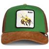 GOORIN BROS BASEBALL CAP BUSY REMIZ VERDE IN VELLUTO MARRONE