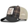GOORIN BROS BASEBALL CAP DAPPER BANDIT ITALY VOID IN PLAID NERO BEIGE GRIGIO