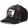 GOORIN BROS BASEBALL CAP DAPPER ROTTWEILER ITALY VOID IN PLAID NERO MARRONE