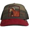 GOORIN BROS BASEBALL CAP GAMBLER CAVALLO VERDE BORDEAUX