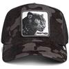 GOORIN BROS BASEBALL CAP PANTHER CAMO COLA IN VELLUTO NERO GRIGIO