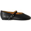 INUOVO BALLERINA IN NAPPA BLACK CON LACCETTO