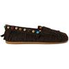INUOVO MOCASSINO IN CAMOSCIO MOGANO CON FRANGE E BORCHIE