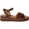 INUOVO SANDALO PLATFORM CON CONTURINO IN PELLE PRALINE