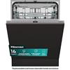 HISENSE RICONDIZIONATO - GRADO B - 24 MESI DI GARANZIA - HISENSE HV16C LAVASTOVIGLIE INCASSO, 59,5 cm, Classe C