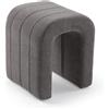 Versa Sgabello Imbottito Grigio Scuro