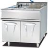 Ristoattrezzature Modello: 5615,Friggitrice a gas 28+28 litri su mobile doppia vasca vano chiuso S/90 80x90 cm
