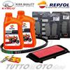 Repsol - Braking - NGK - Bando Tagliando KYMCO XCiting 300 i 2008 2009 2010 / Kit Olio Repsol Sintetico 10W40