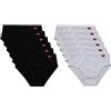 Liabel, 6 Paia di Slip Donna Modello Midi. Articolo T25 (12 Pezzi 6BIANCHI + 6NERI, L)