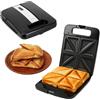 Huslog MaxBite Tostiera XXL Tostapane per Toast Farciti 1800W, Piastre Triangolari Antiaderenti, per 4 Sandwich, Nero